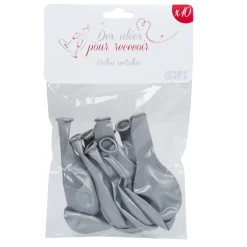 Clearance Gifi Ballon de baudruche gris argenté x10