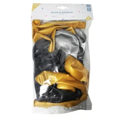 New Gifi Ballon de baudruche nacré doré argenté noir x20