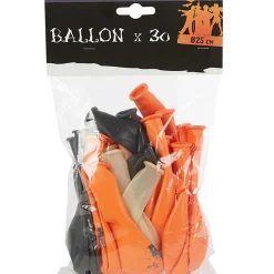 Discount Gifi Ballon de baudruche noir et orange Halloween x30