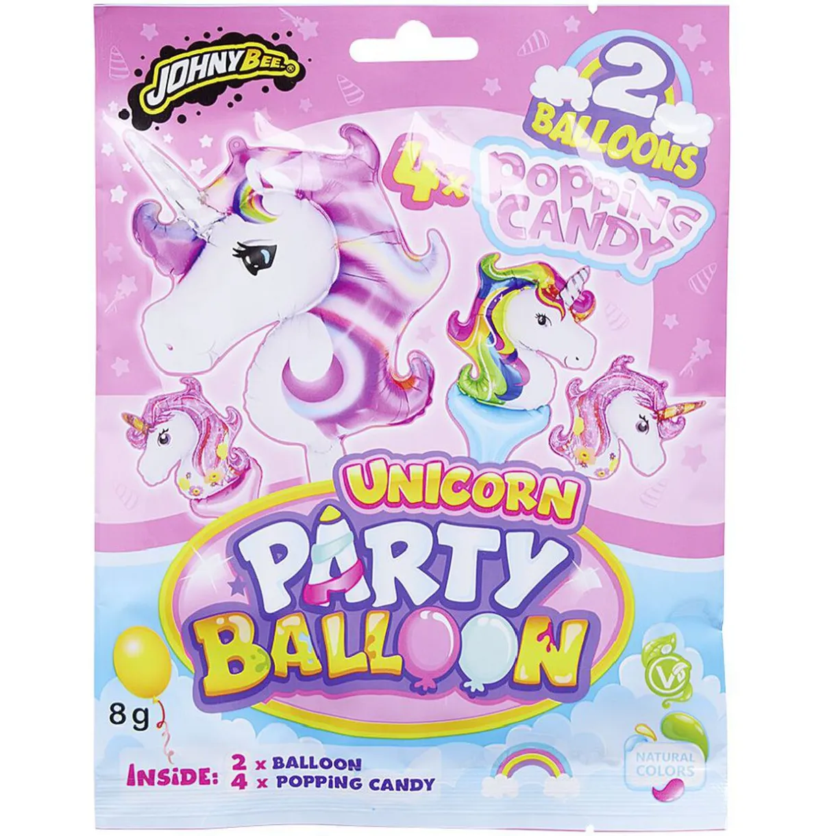 Outlet Gifi Ballon de fête x2 avec sachet de poudre pétillante x4