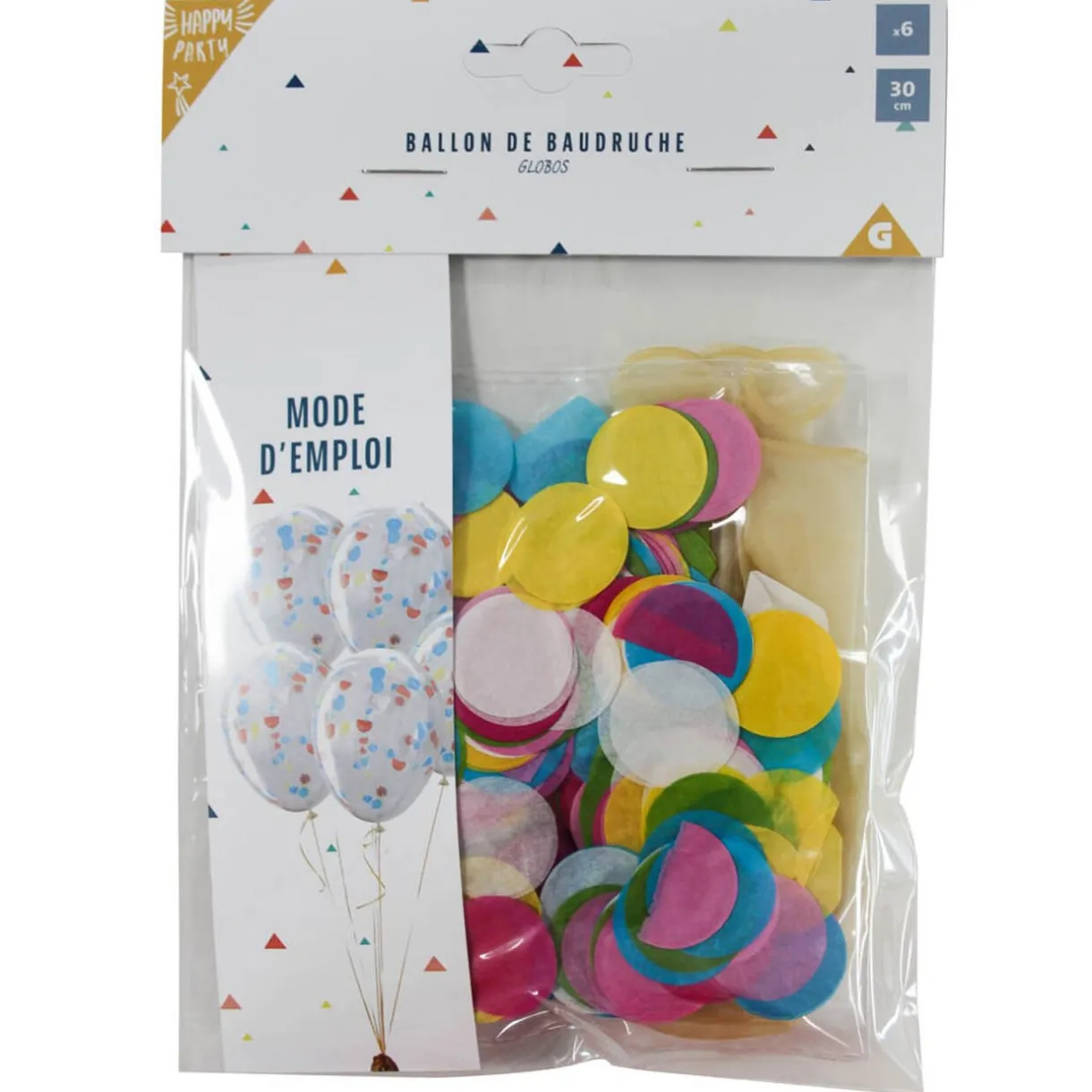 Online Gifi Ballon et ses confettis x6