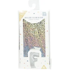 Gifi Ballon forme lettre F, aluminium
