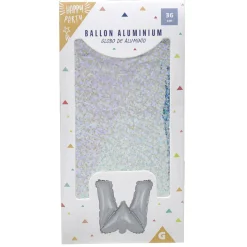Gifi Ballon forme lettre W, aluminium