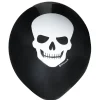 Best Gifi Ballon gonflable latex noir imprimé tête de mort blanc x6