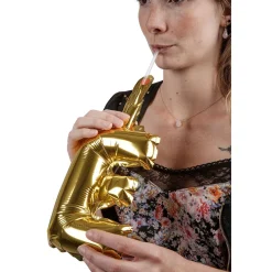 New Gifi Ballon JOYEUX ANNIVERSAIRE en aluminium doré/argenté