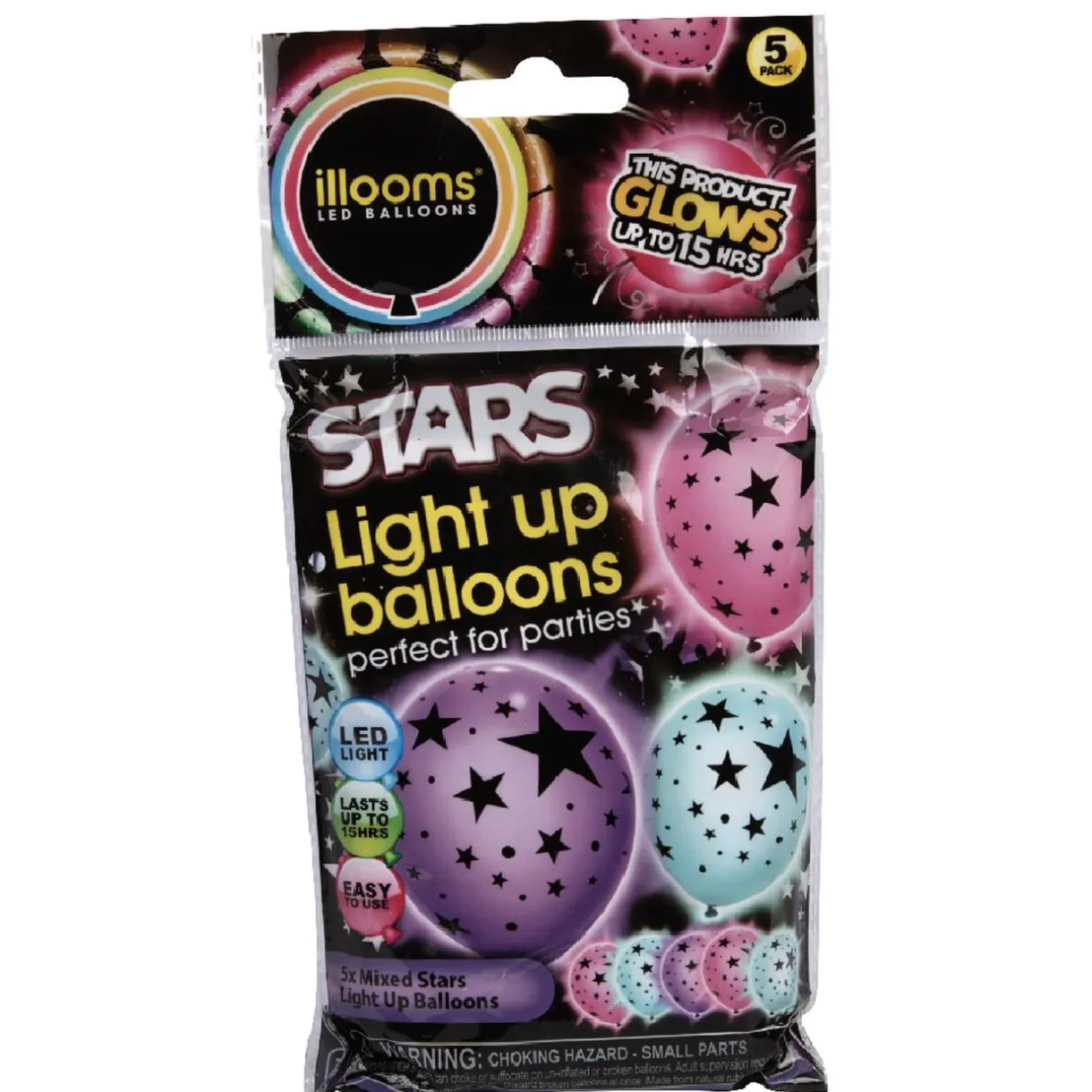 New Gifi Ballon lumineux LED design étoiles x4