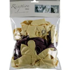 Online Gifi Ballon mariage bordeaux et ivoire x100