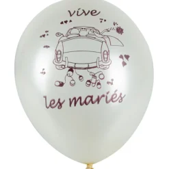 Online Gifi Ballon mariage bordeaux et ivoire x100
