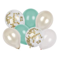 Sale Gifi Ballon thème nature blanc et vert x7