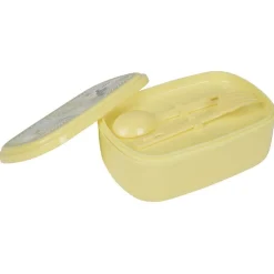 Sale Gifi Bento jaune décor feuilles de palmier et toucan