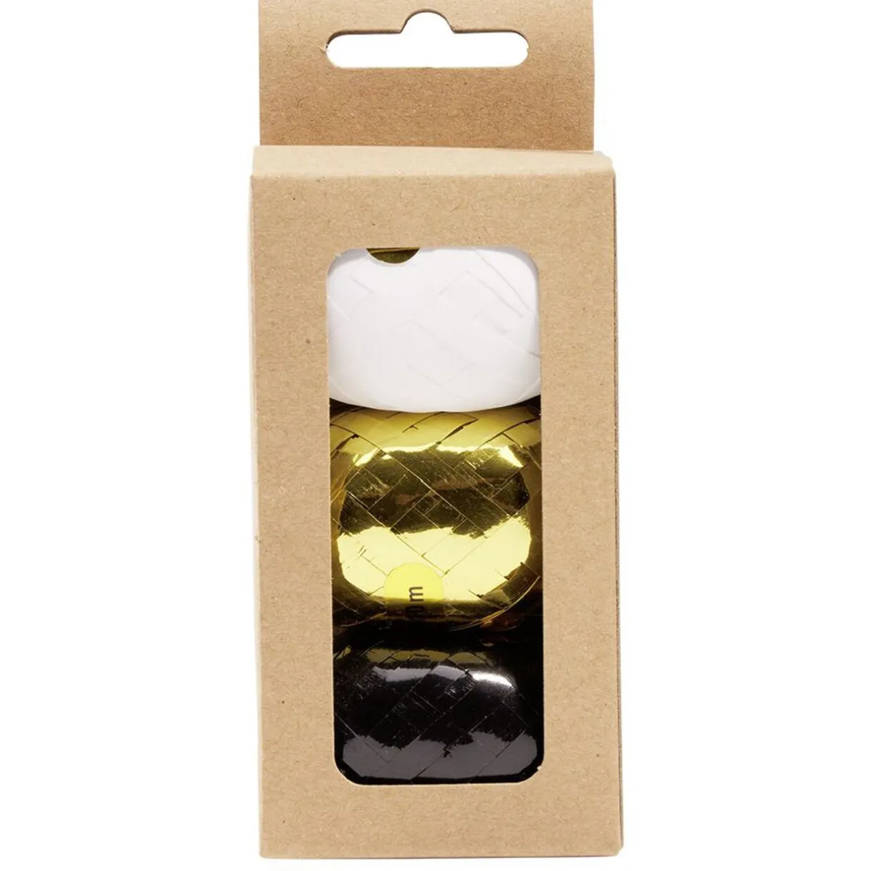 Gifi Bolduc Noël noir blanc doré L.10m x3^ Loisirs Créatifs Et Emballage Cadeau