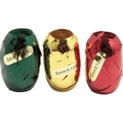 Gifi Bolduc Noël vert rouge et doré x3^ Loisirs Créatifs Et Emballage Cadeau