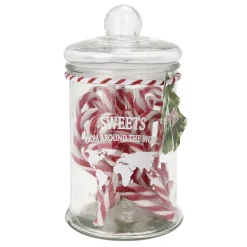 Sale Gifi Bonbonnière verre avec 28 sucres d"orge Ø12,5xH23,5cm