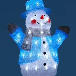 Gifi Bonhomme de neige 3D lumineux fixe^ Décoration Extérieure De Noël