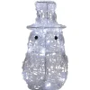 Gifi Bonhomme de neige lumineux blanc fixe h. 22 cm^ Décoration Extérieure De Noël
