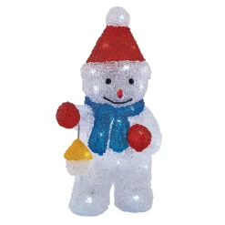 Gifi Bonhomme de neige lumineux 30 led déco Noël^ Décoration Extérieure De Noël
