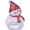 Gifi Bonhomme de neige lumineux 35 LED déco Noël^ Décoration Extérieure De Noël