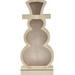 Gifi Bonhomme de neige lumineux en bois à poser H33cm^ Décoration Intérieure De Noël