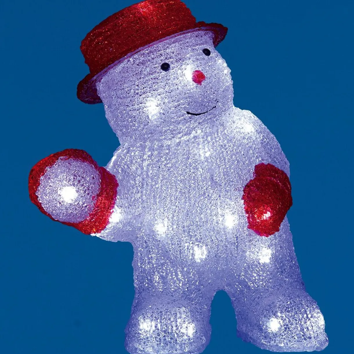 Gifi Bonhomme de neige Noël lumineux h.28 cm^ Décoration Extérieure De Noël