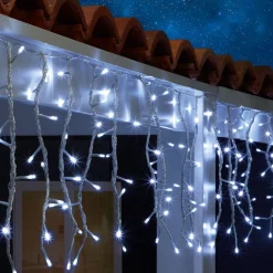 Gifi Bordure de toit lumineuse extérieur 192 LED blanches^ Décoration Extérieure De Noël