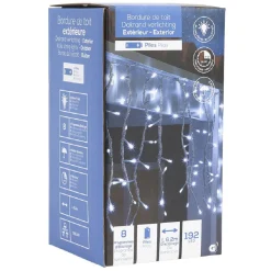 Gifi Bordure de toit lumineuse extérieur 192 LED blanches^ Décoration Extérieure De Noël