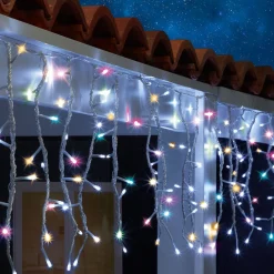 Gifi Bordure de toit lumineuse multicolore extérieur 192 LED^ Décoration Extérieure De Noël