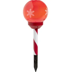Gifi Borne lumineuse solaire 2en1 à planter et accrocher H42,5cm Ø14,5cm^ Décoration Extérieure De Noël