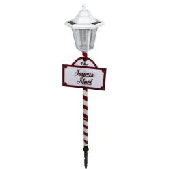 Gifi Borne solaire 1 LED panneau Joyeux Noël^ Décoration Extérieure De Noël