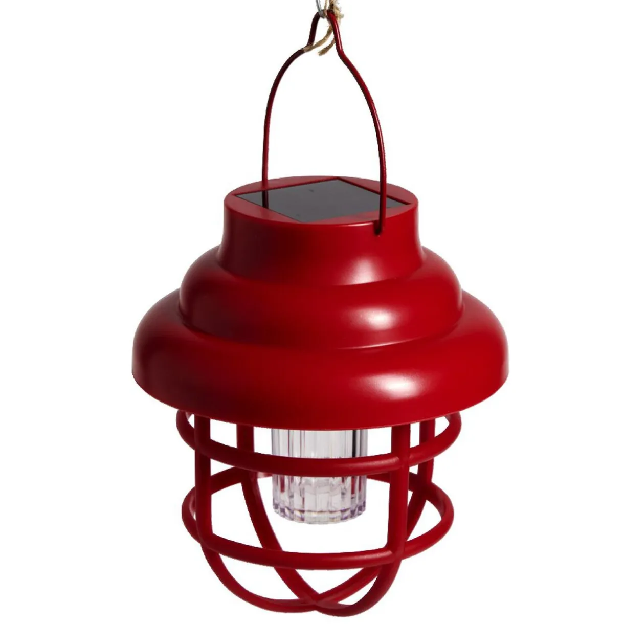 Gifi Borne solaire à suspendre rouge Ø12xH14cm^ Décoration Extérieure De Noël