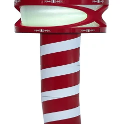 Gifi Borne solaire rouge et blanche 10LED couleurs changeantes H100cm^ Décoration Extérieure De Noël