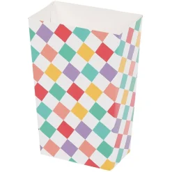 Best Gifi Boîte à bonbons motif arlequin multicolore thème candy x4