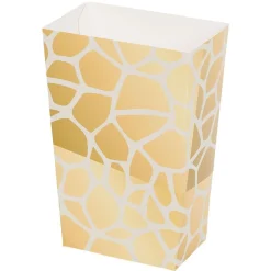 Discount Gifi Boîte à bonbons motif tacheté girafe thème sauvage x4