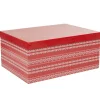Gifi Boîte à cadeau rouge design scandinave^ Loisirs Créatifs Et Emballage Cadeau