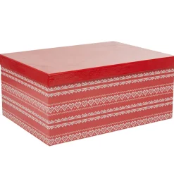 Gifi Boîte à cadeau rouge design scandinave^ Loisirs Créatifs Et Emballage Cadeau