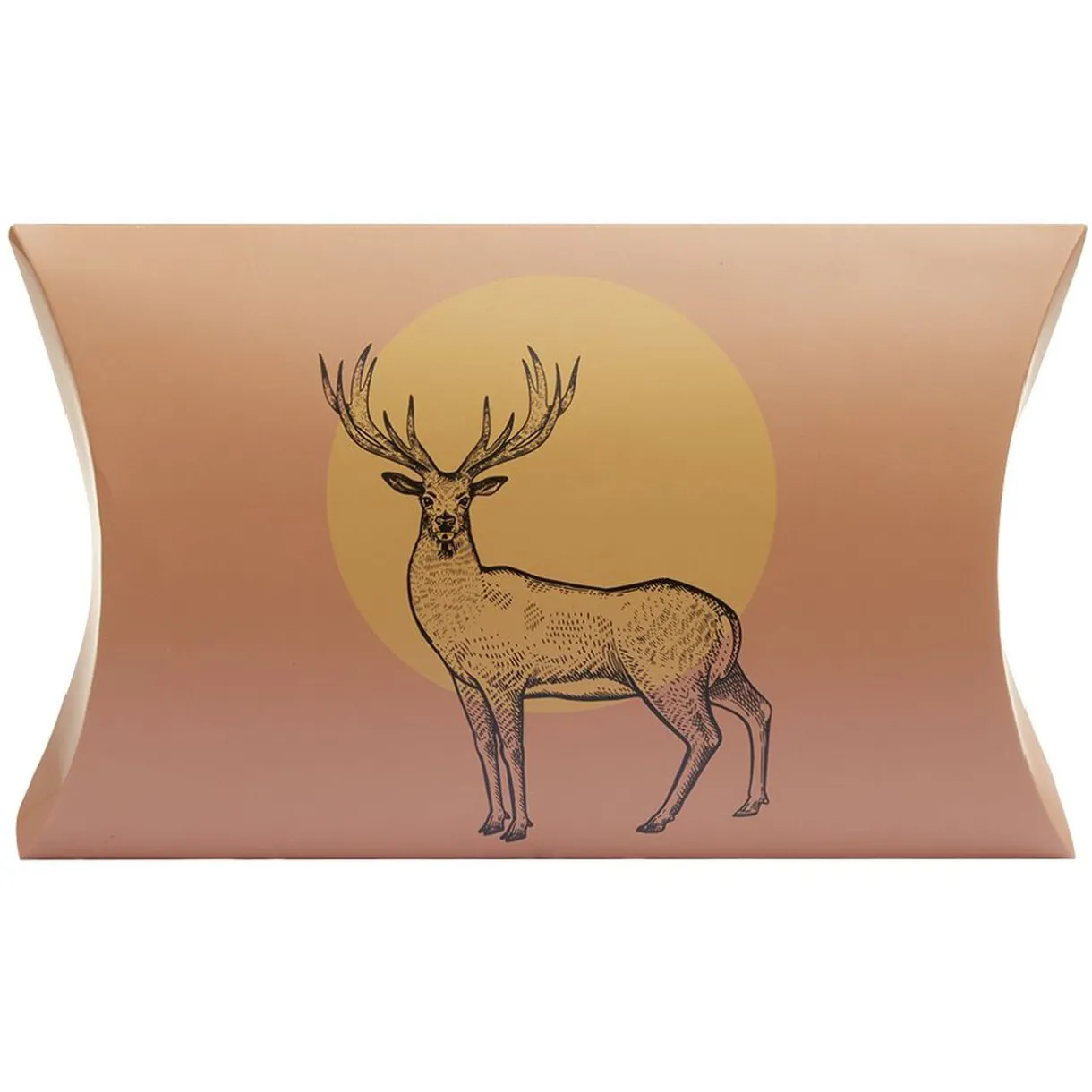 Gifi Boîte cadeau berlingot imprimé renne marron Taille L^ Loisirs Créatifs Et Emballage Cadeau