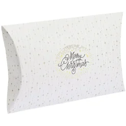 Gifi Boîte cadeau berlingot Noël doré L.34,5 x l.24 x H.4 cm^ Loisirs Créatifs Et Emballage Cadeau