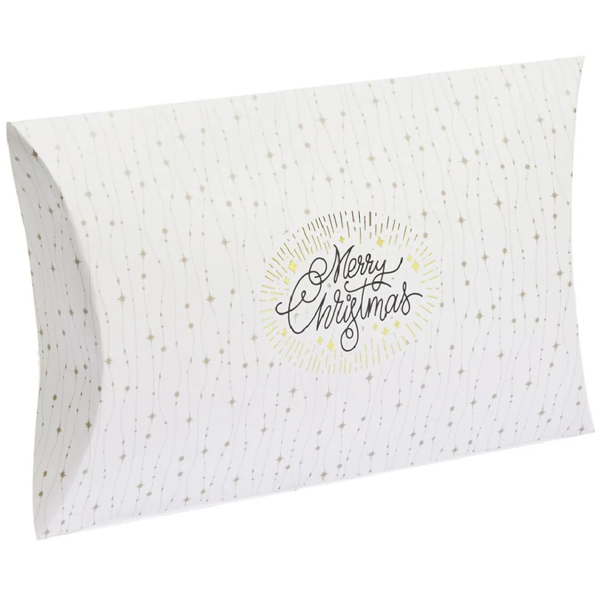 Gifi Boîte cadeau berlingot Noël doré L.34,5 x l.24 x H.4 cm^ Loisirs Créatifs Et Emballage Cadeau