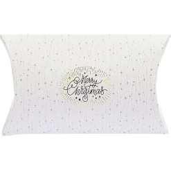 Gifi Boîte cadeau berlingot Noël doré L.34,5 x l.24 x H.4 cm^ Loisirs Créatifs Et Emballage Cadeau