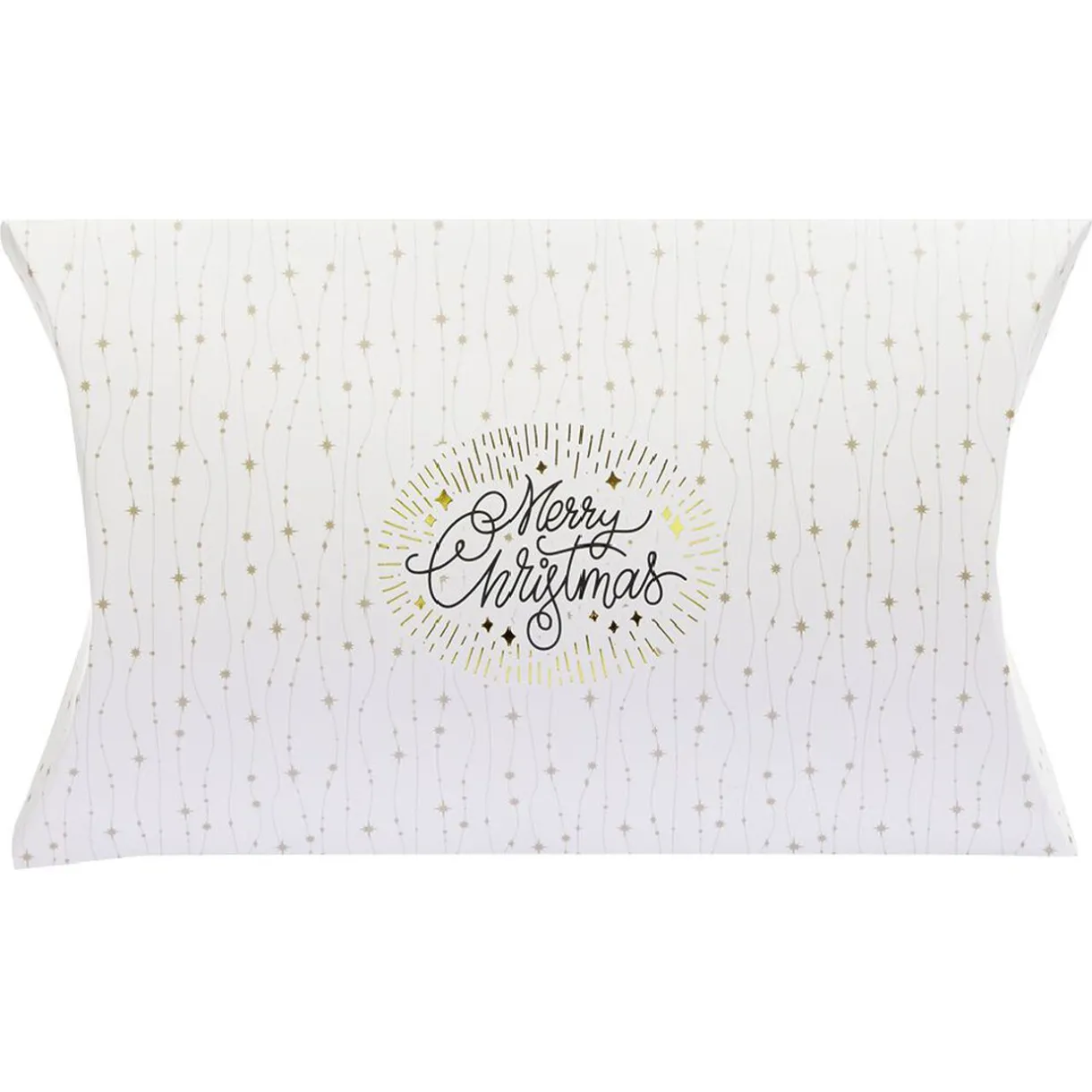 Gifi Boîte cadeau berlingot Noël doré L.34,5 x l.24 x H.4 cm^ Loisirs Créatifs Et Emballage Cadeau