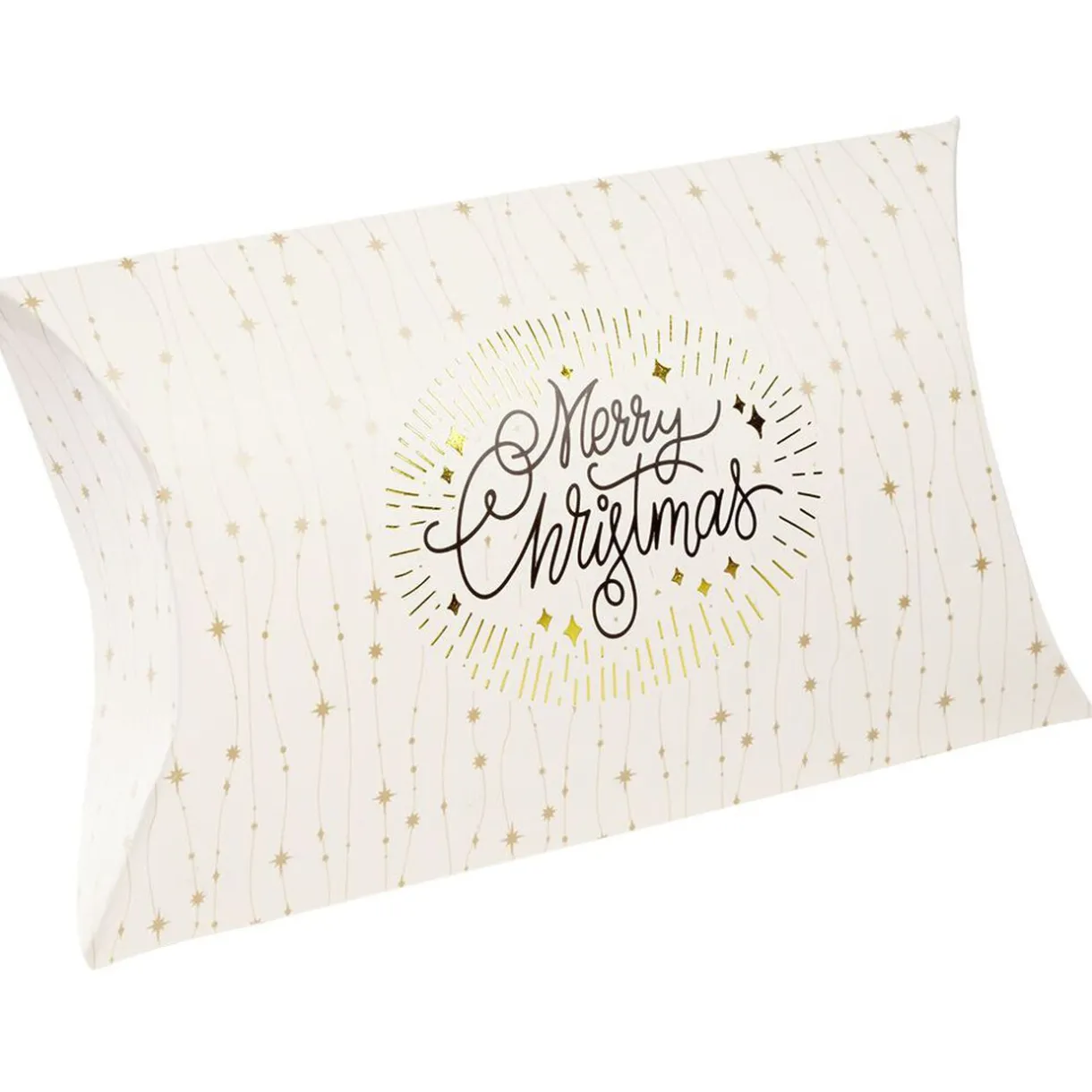 Gifi Boîte cadeau berlingot Noël doré L.14 x l.3 x H.10 cm^ Loisirs Créatifs Et Emballage Cadeau