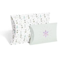 Gifi Boîte cadeau berlingot Noël motif pingouin x2^ Loisirs Créatifs Et Emballage Cadeau