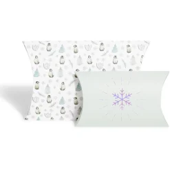 Gifi Boîte cadeau berlingot Noël motif pingouin x2^ Loisirs Créatifs Et Emballage Cadeau