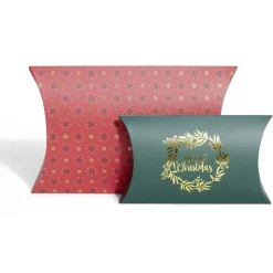 Gifi Boîte cadeau berlingot Noël traditionnel x2^ Loisirs Créatifs Et Emballage Cadeau