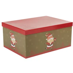 Gifi Boîte cadeau motif Père Noël grand modèle^ Loisirs Créatifs Et Emballage Cadeau