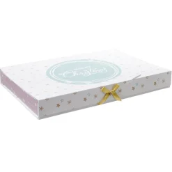 Gifi Boîte cadeau Noël Merry Christmas L.34,5 x l.24 x H.4 cm^ Loisirs Créatifs Et Emballage Cadeau