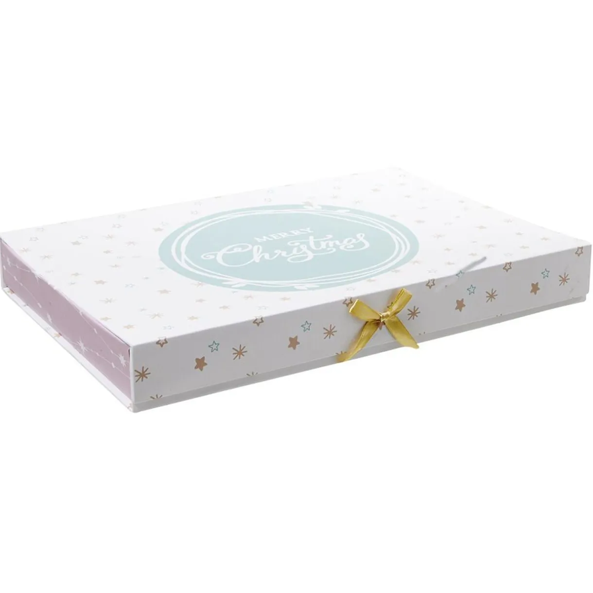 Gifi Boîte cadeau Noël Merry Christmas L.34,5 x l.24 x H.4 cm^ Loisirs Créatifs Et Emballage Cadeau