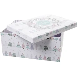 Gifi Boîte cadeau Noël Merry Christmas L.38,5 x l.17,5 x H.28 cm^ Loisirs Créatifs Et Emballage Cadeau
