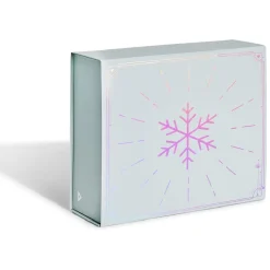 Gifi Boîte cadeau Noël pliable motif flocon iridescent^ Loisirs Créatifs Et Emballage Cadeau