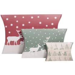 Gifi Boîte cadeau papier recyclé certifié FSC® motif Noël x3^ Loisirs Créatifs Et Emballage Cadeau