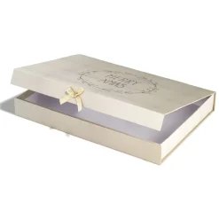 Gifi Boîte cadeau rectangulaire Noël effet bois inscription Merry Xmas^ Loisirs Créatifs Et Emballage Cadeau